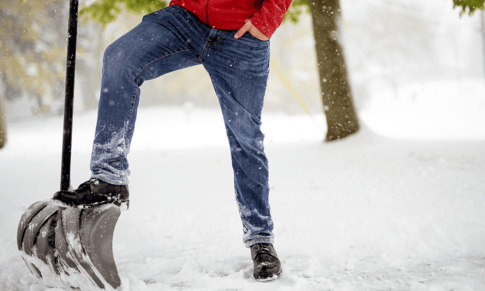 Man shoveling snow image